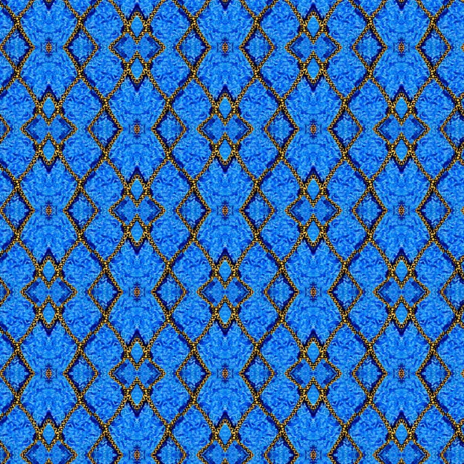 Синий орнамент ткань