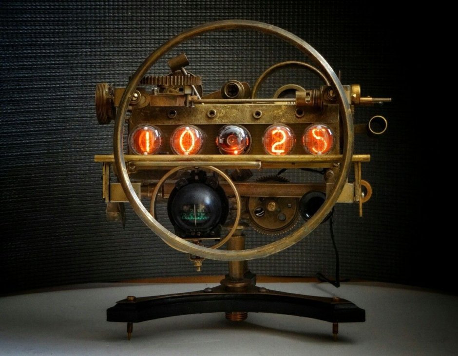 Nixie Steampunk Clock Спутник