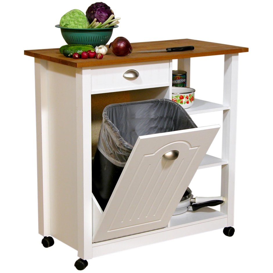 Шкаф для ванной комнаты на колесиках SOBUY frg41-k-w, белый