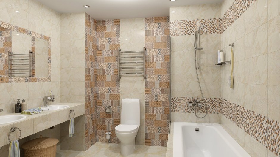 Ванная с плиткой Астория