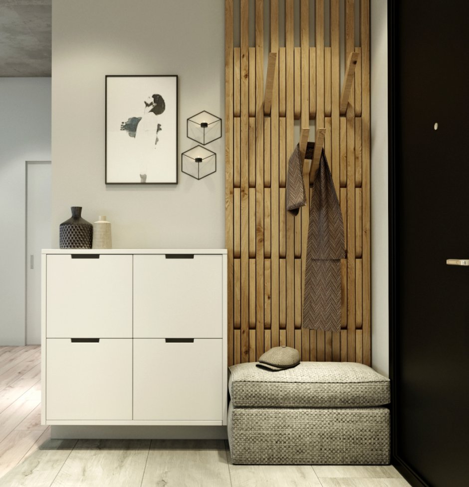 Прихожая экостиль Минимализм