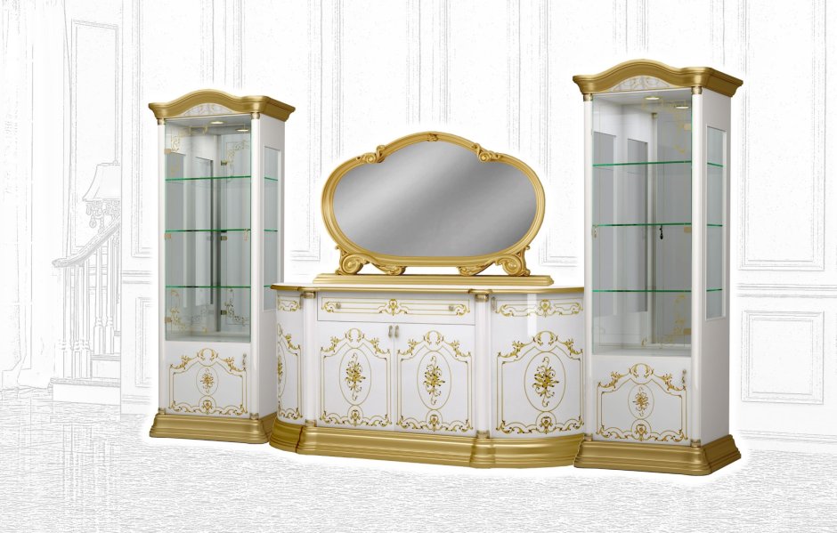 Интердизайн гостиная роза белая/золото