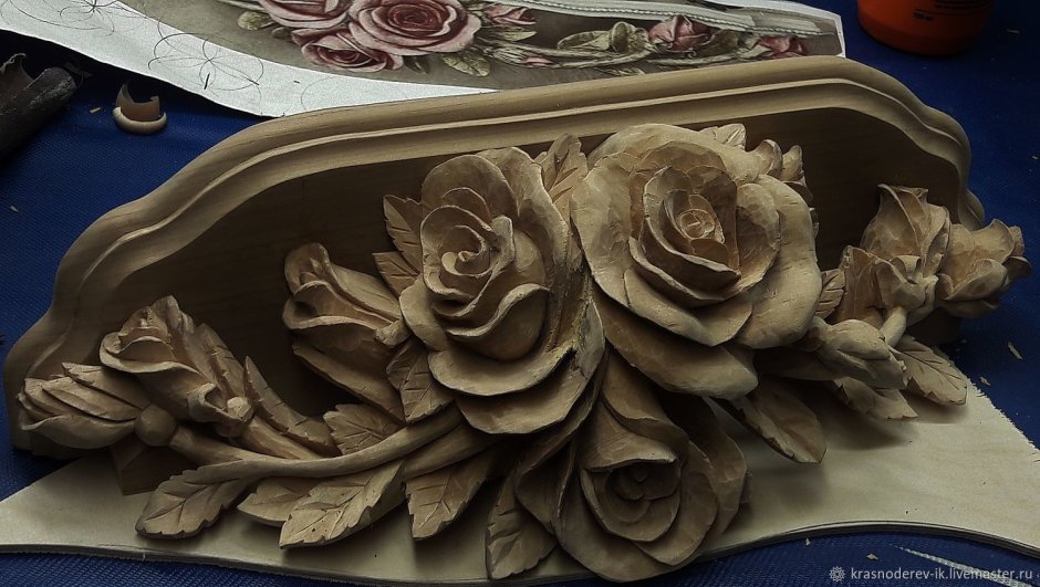 Розы пирография