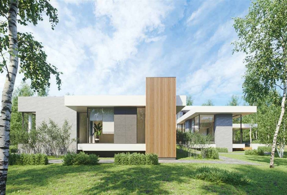 Проекты современных домов с плоской крышей