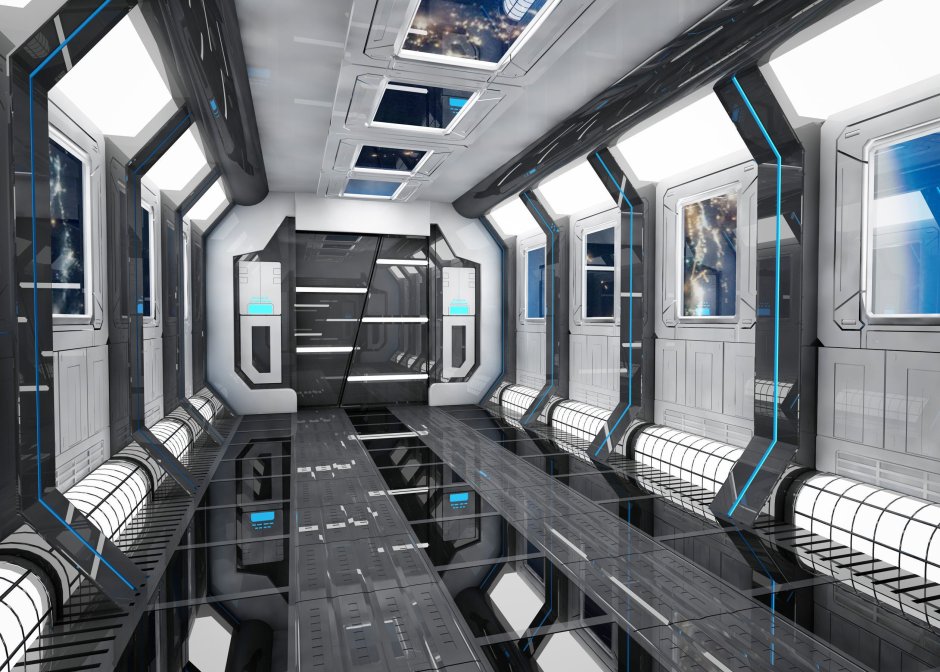 Космический корабль интерьер Sci-Fi
