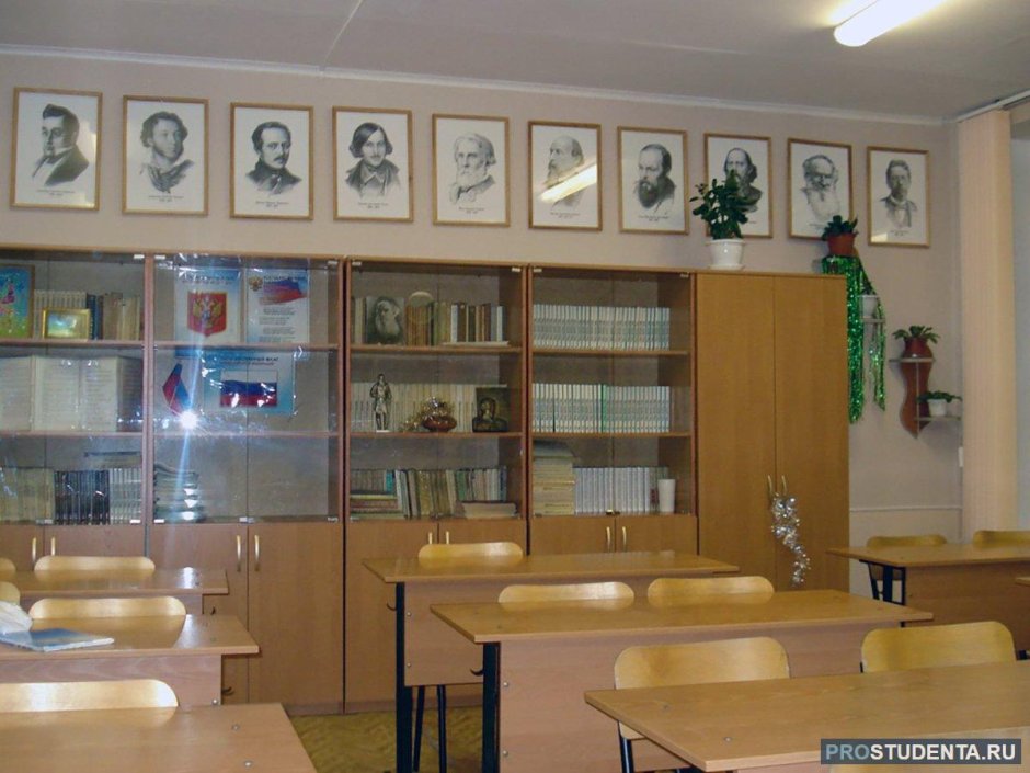 Кабинет литературы в школе