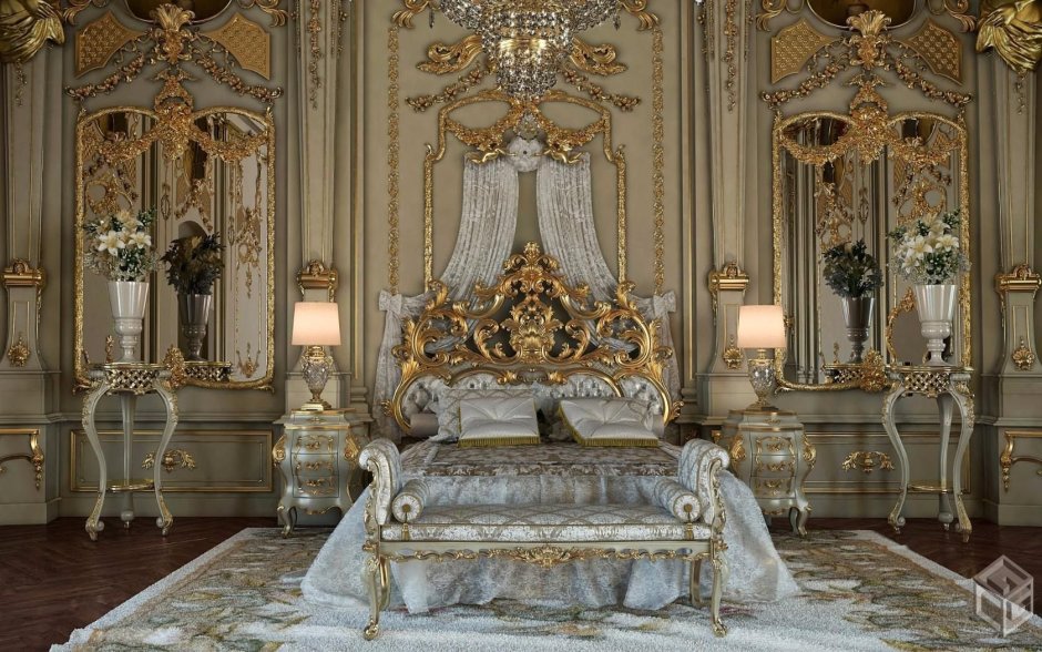 Кровать в дворцовом стиле