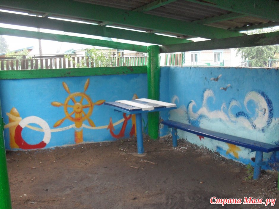 Украшение детской веранды в детском саду для яслей