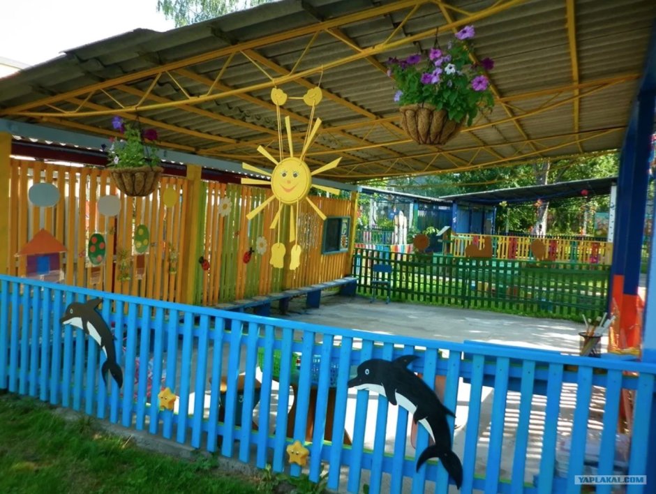 Украшение павильона в детском саду