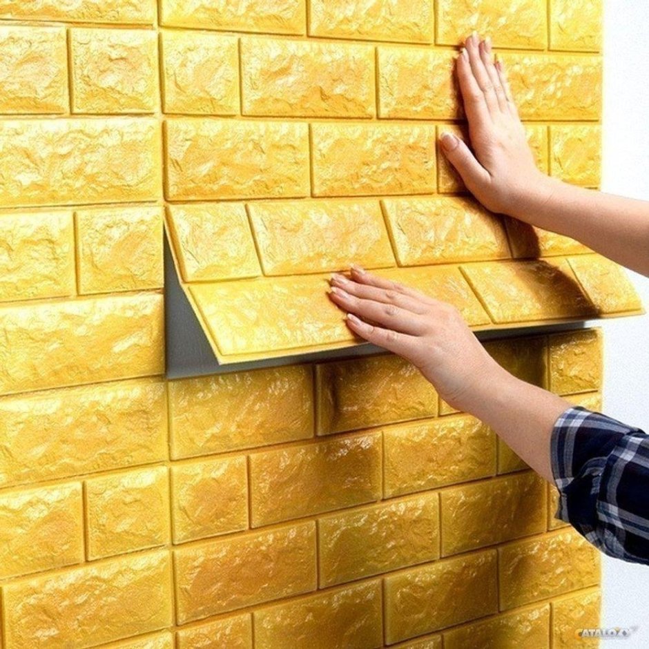 3d cамоклеющиеся панели "кирпич Оникс" (Brick Beige-White)