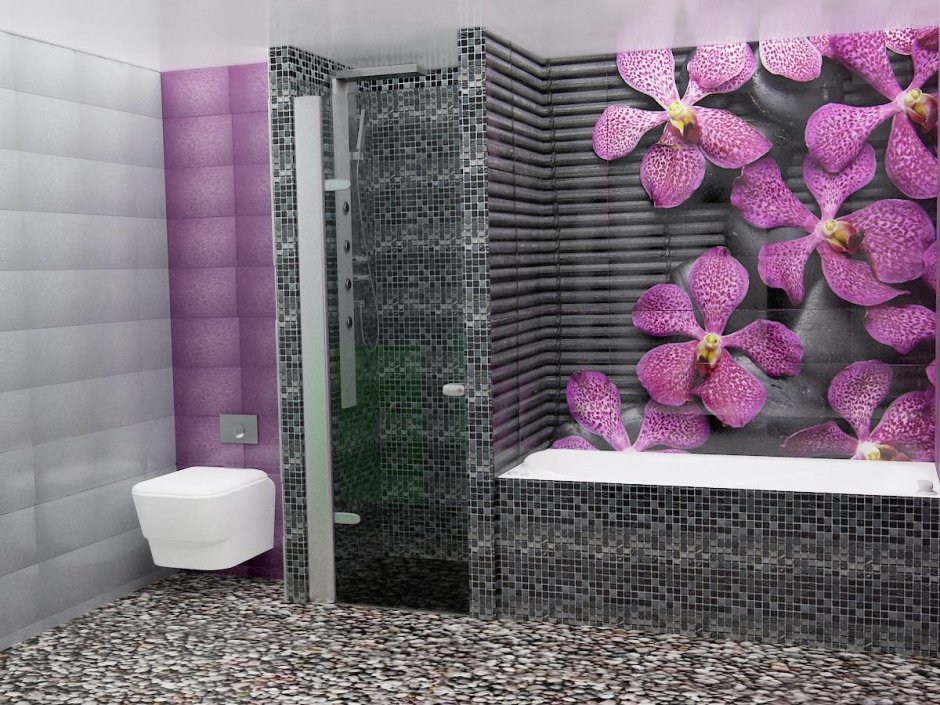 Панель в ванную Орхидея