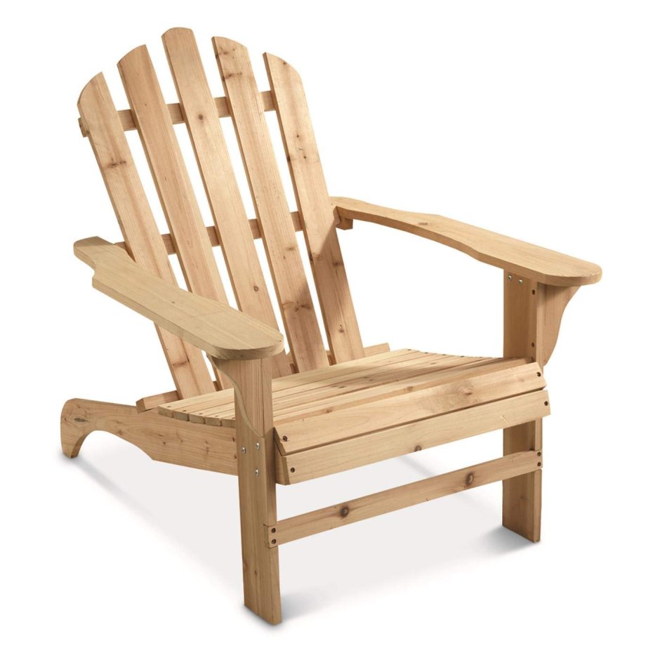 Кресло деревянное с подлокотниками для дачи