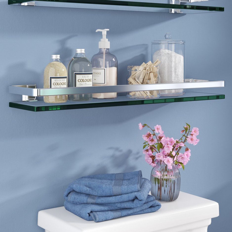 Полка "Wall Shelf-s (bas WL-001)" белая