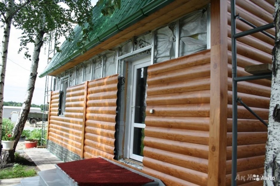 Металлосайдинг блок Хаус монтаж