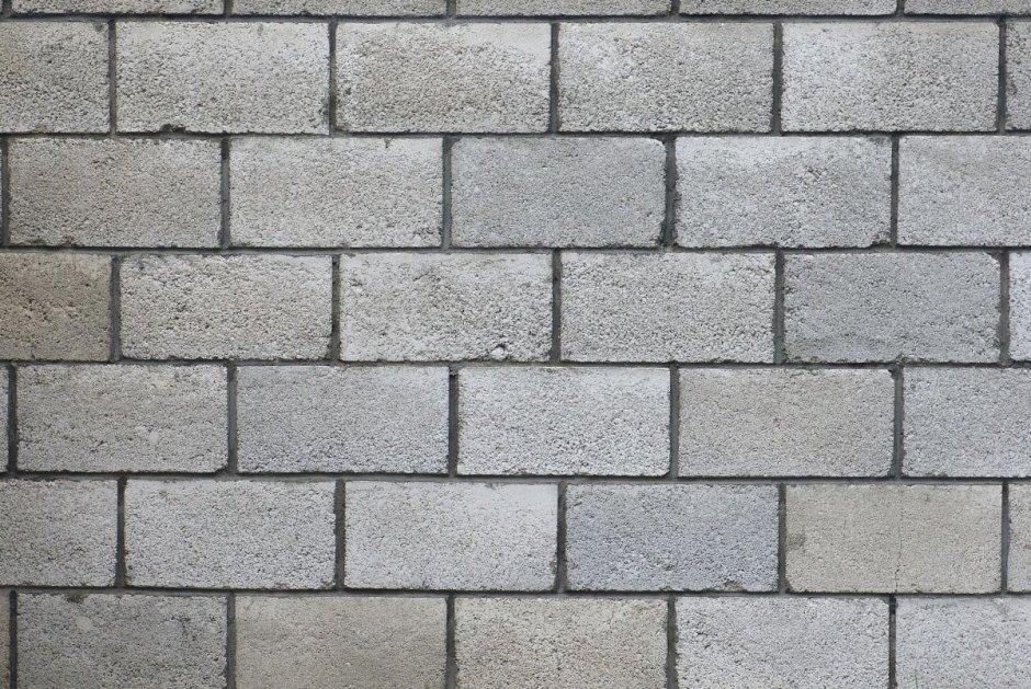 Крашеные бетонные блоки