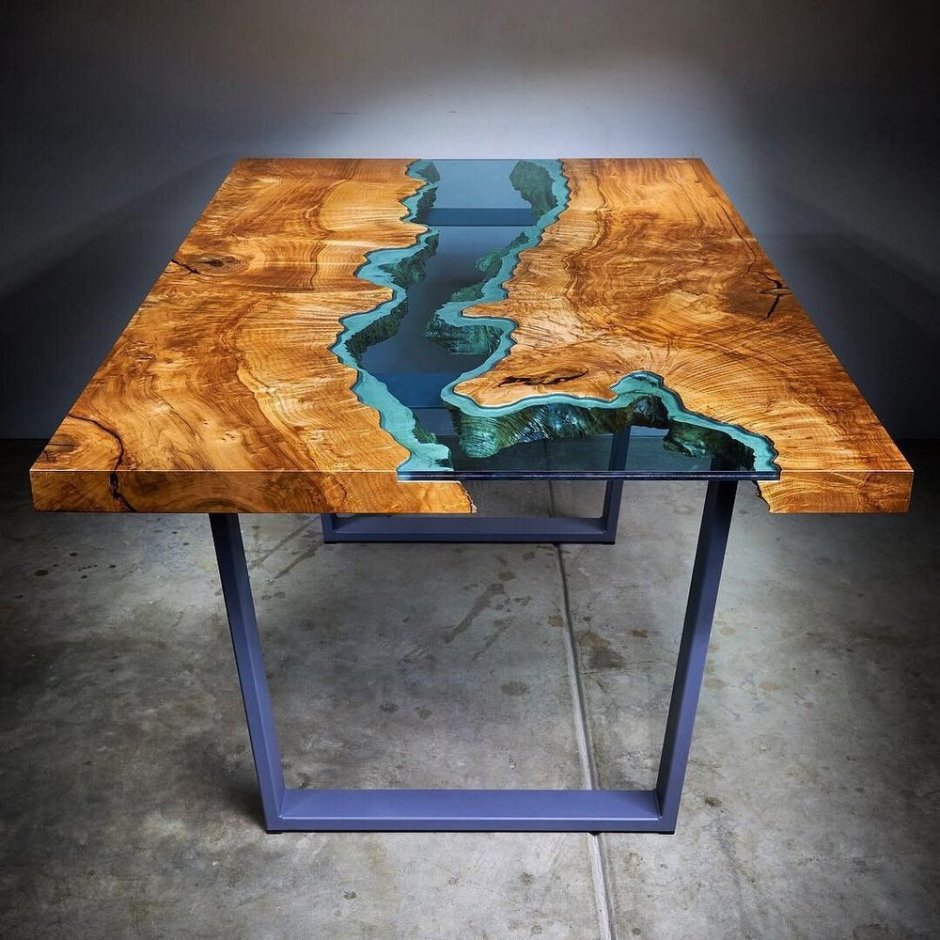 Epoxy Resin River Table. Мебель