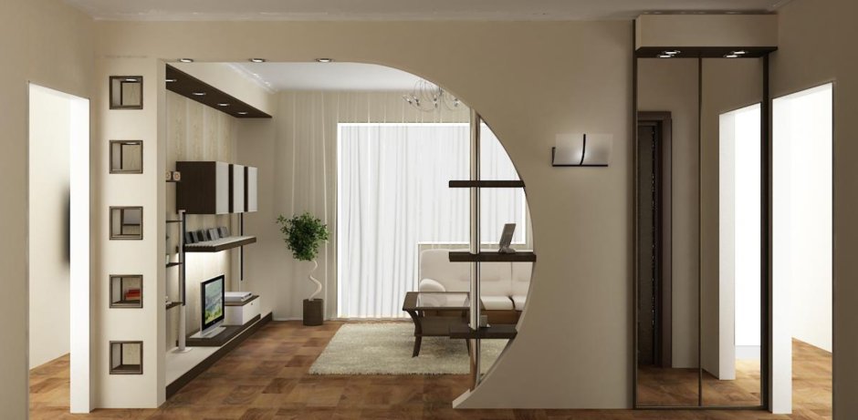 Фигурные арки из гипсокартона