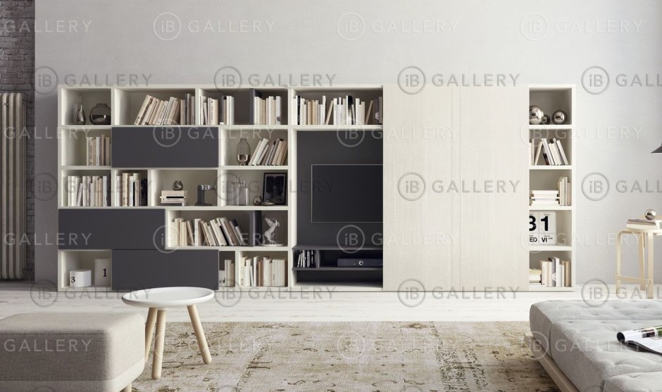 Книжный стеллаж в классическом стиле
