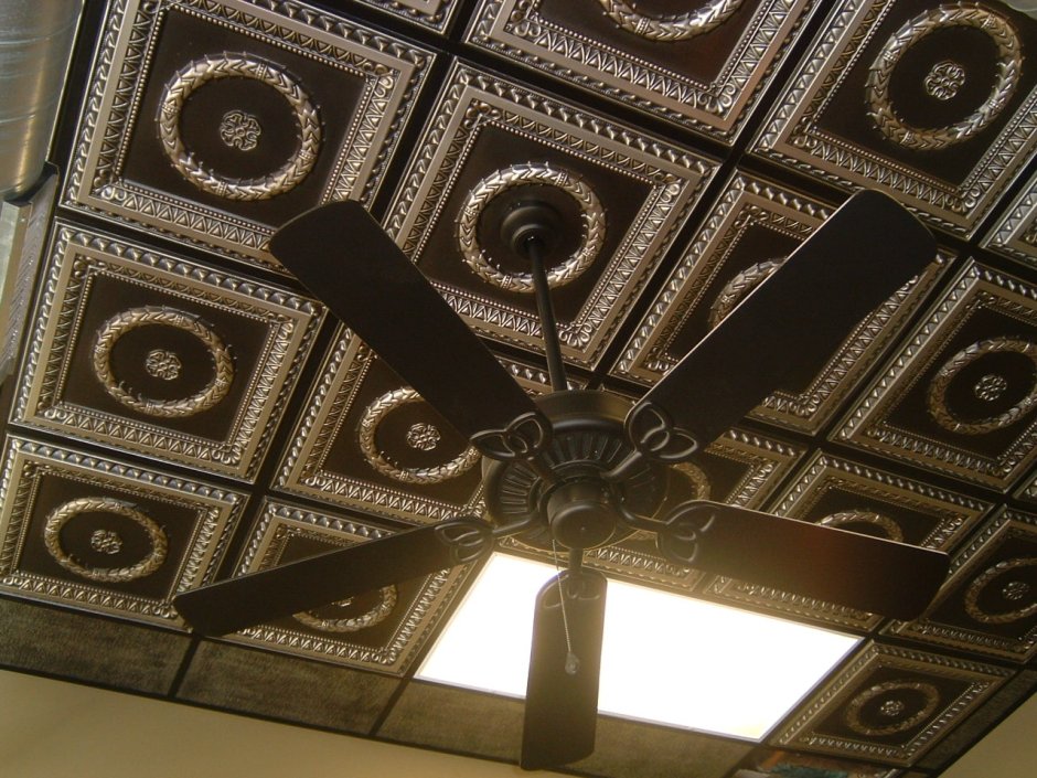 Декорирование потолочной плитки