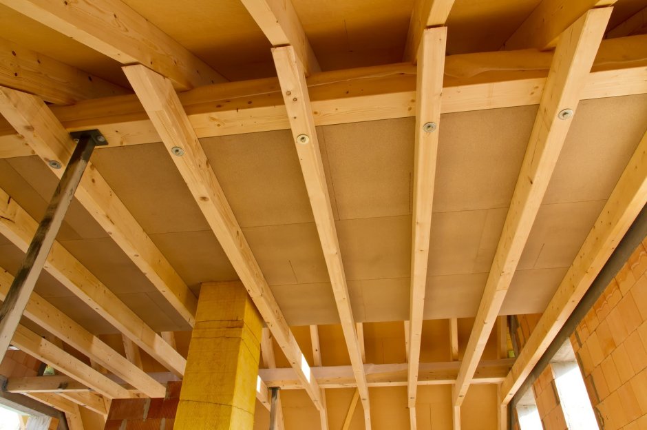Шумоизоляция для межэтажного перекрытия по деревянным балкам схема