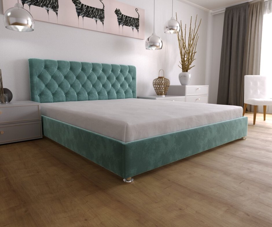 Кровать Аскона зеленая