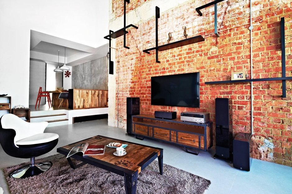 Тумба ТВ 80650 серая Loft Design