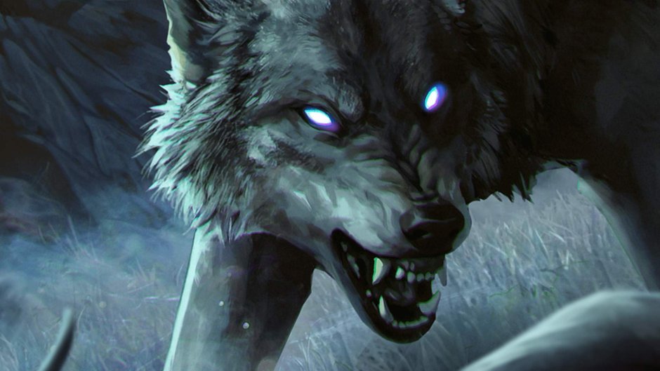 Оскалившийся волк
