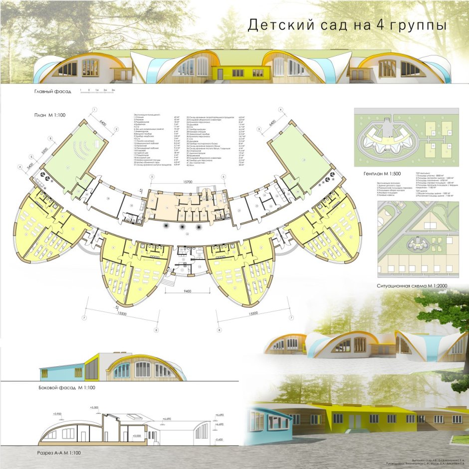План этажа детского сада
