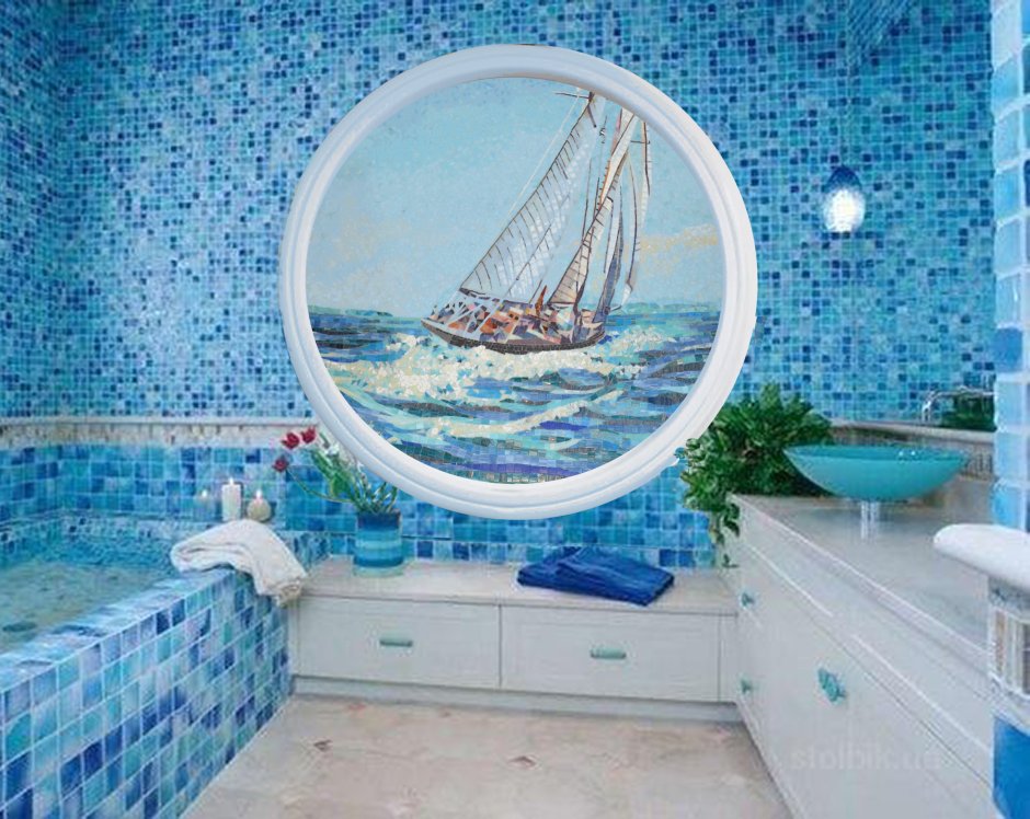 Плитка для ванной морская тематика