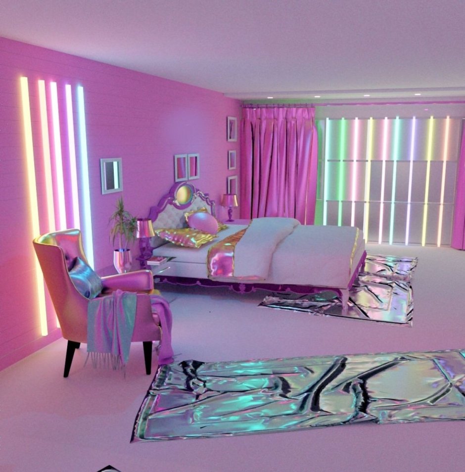 Радужная комната для девочки подростка