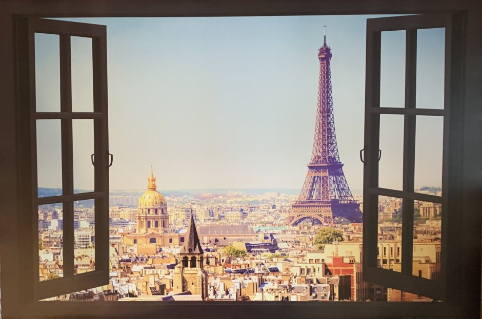 Париж Эйфелевая башня из окна вид