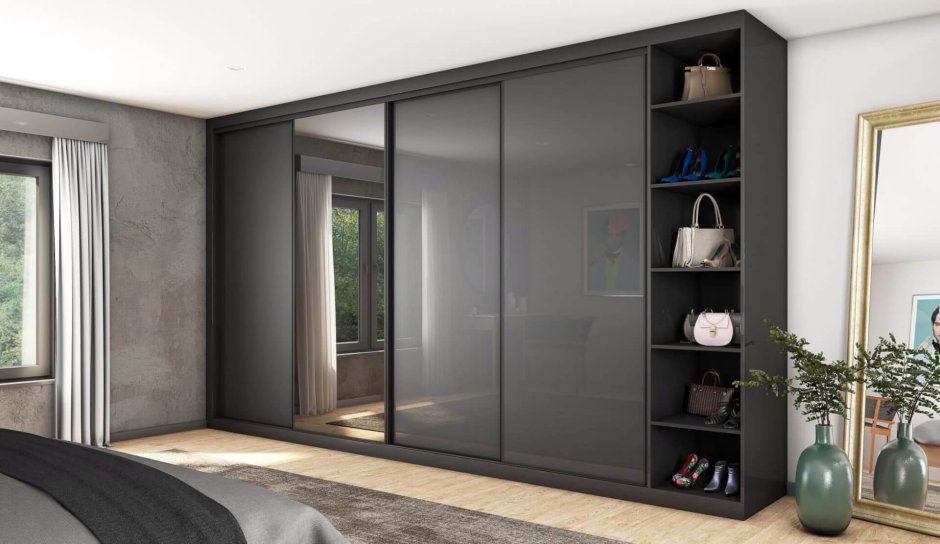 Шкаф купе серый