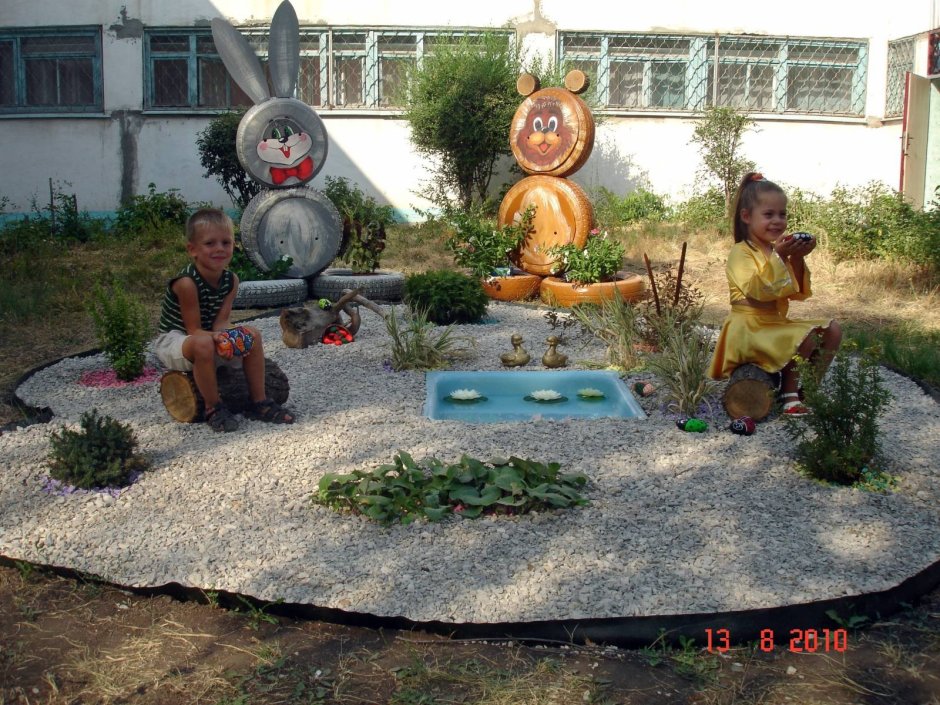 Дизайнерский ландшафт в детском саду