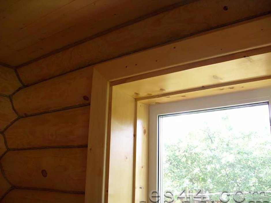 Откосы для пластиковых окон в деревянном доме внутри