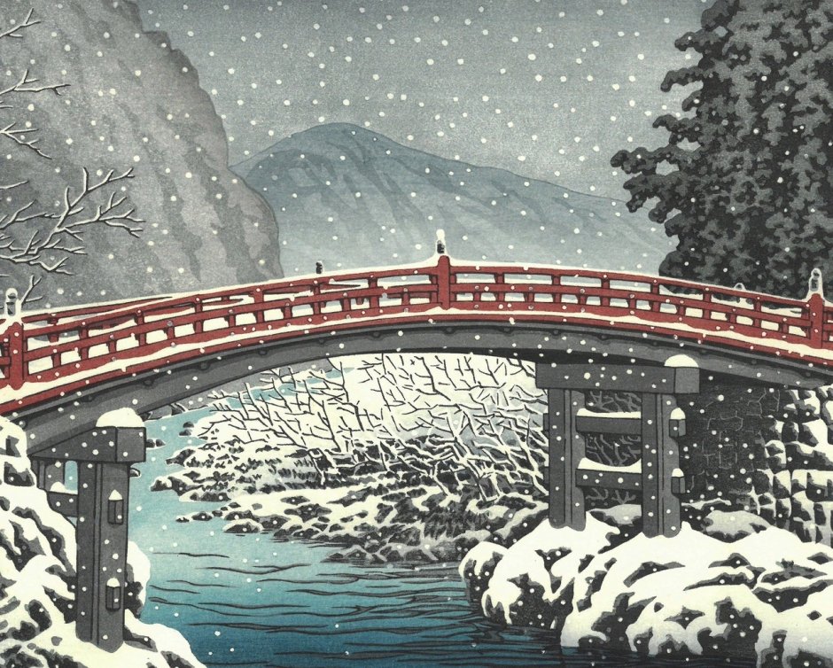 Китайская живопись мост