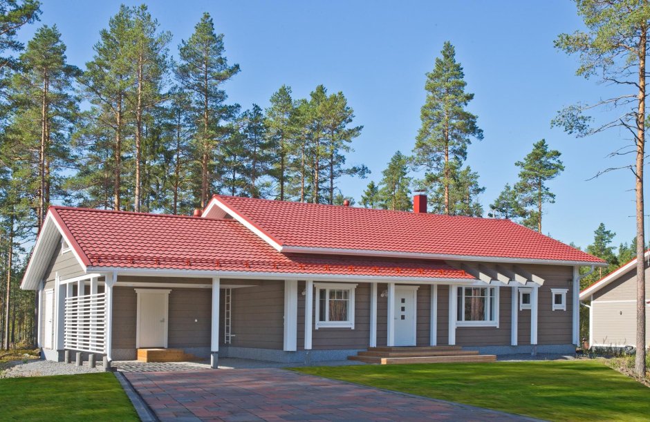 Финский дом с гаражом