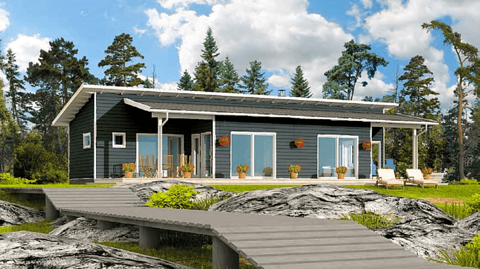 Одноэтажные дома в норвежском стиле
