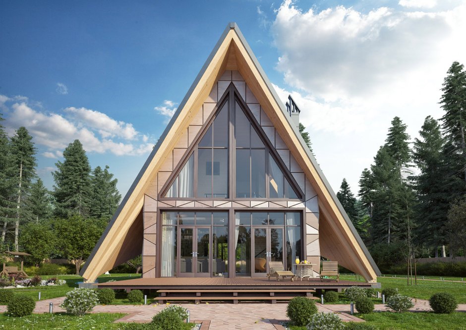 Треугольный дом интерьер