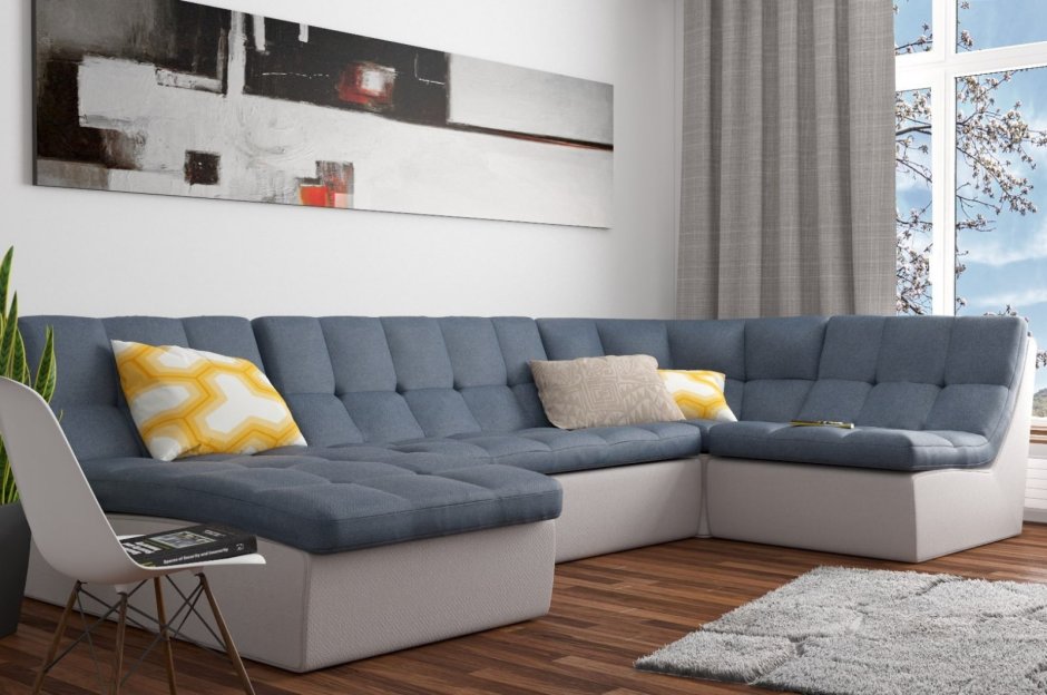 Угловой диван в современном стиле
