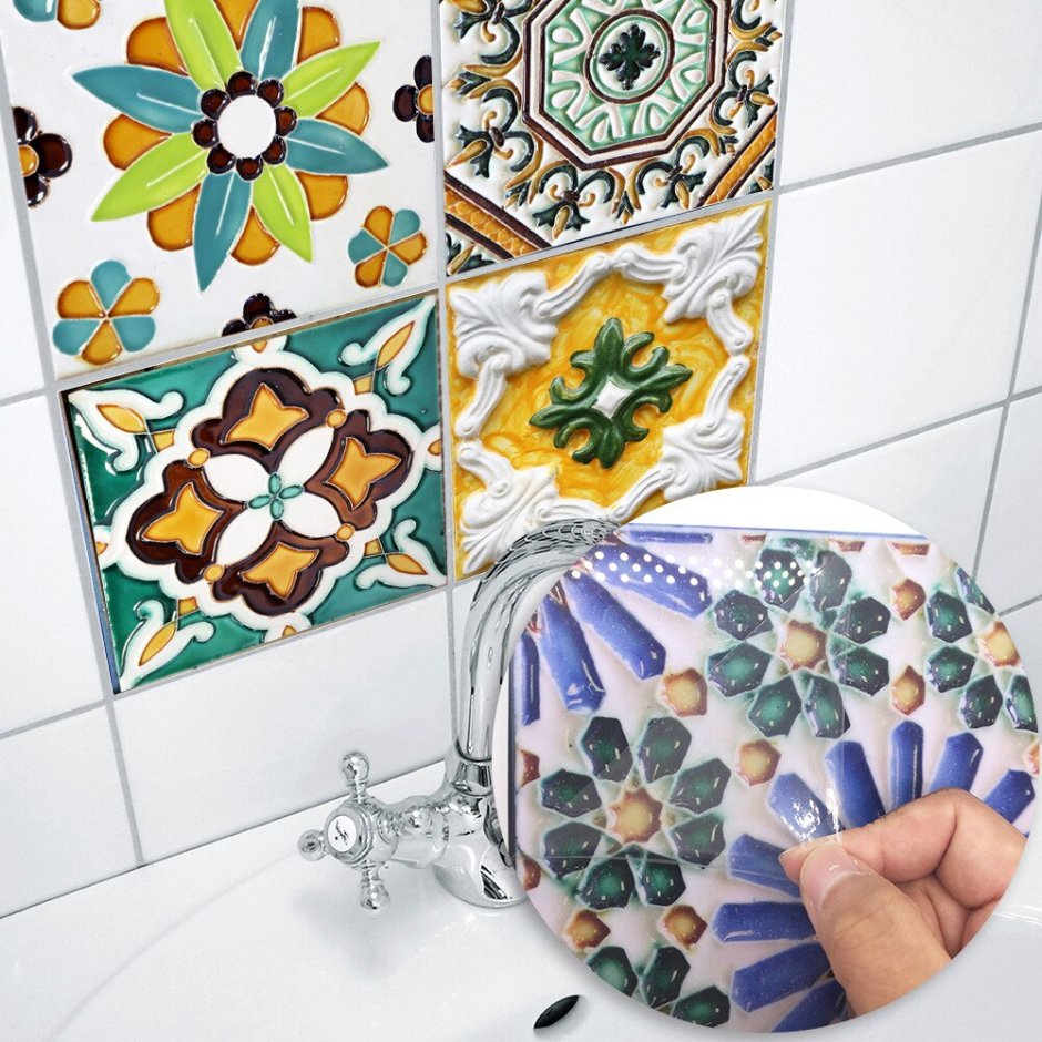 Самоклеющаяся мозаика для ванной