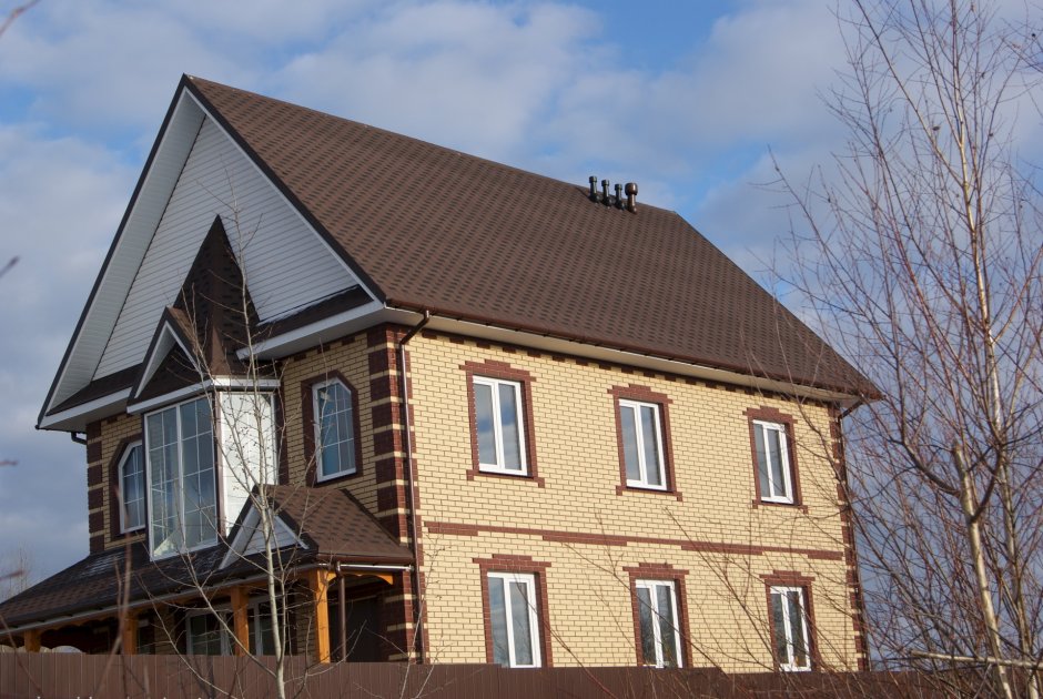 Кровля двухскатная Шинглас