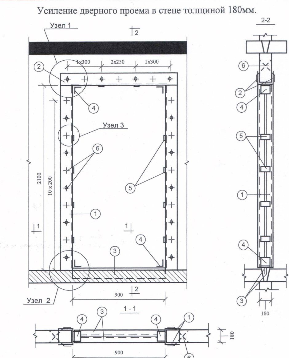 Схема устройства дверного проема