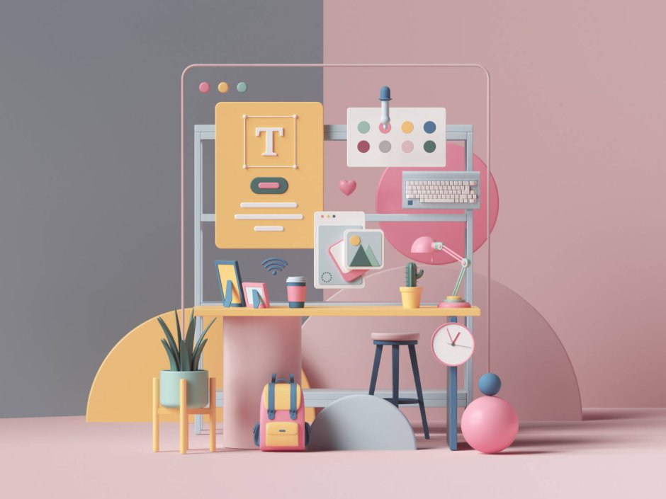 Adobe Illustrator пейзаж