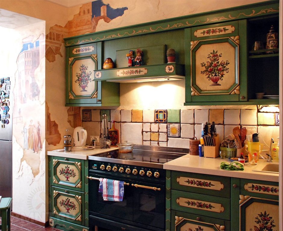 Кухня Прованс перекраска мебели