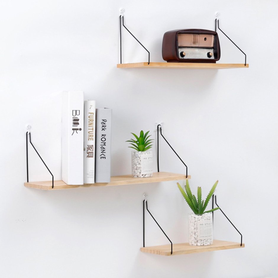 Полка "Wall Shelf-s (bas WL-001)" белая