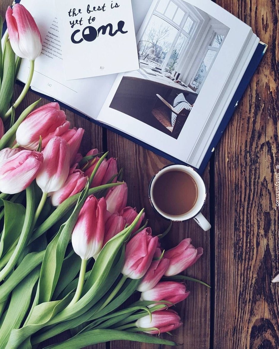 Книга кофе цветы