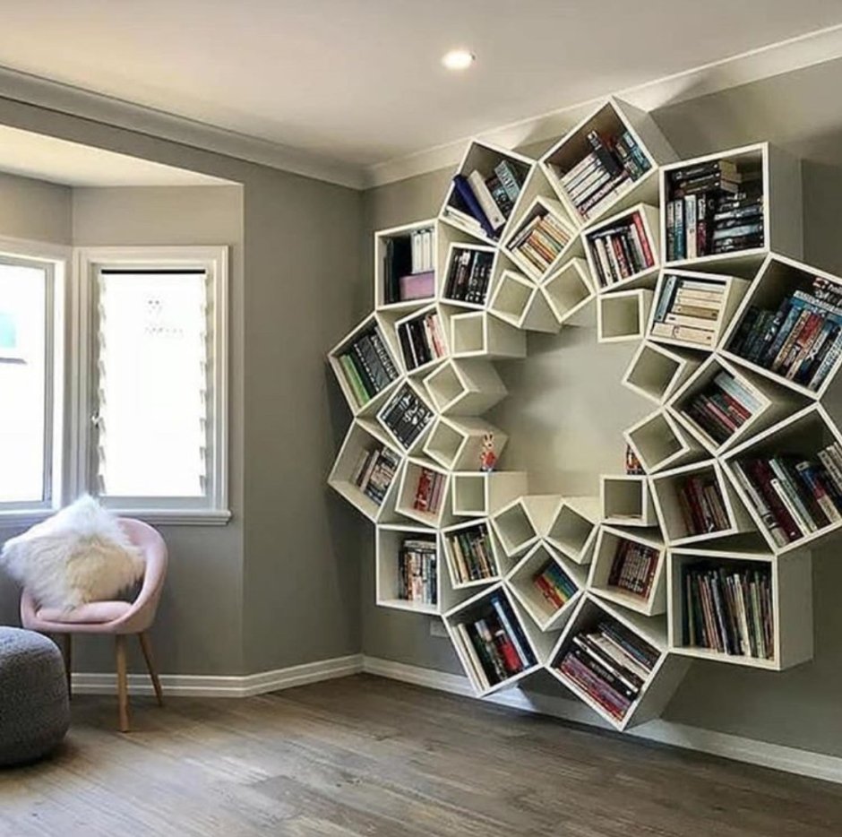 Оригинальные книжные полки
