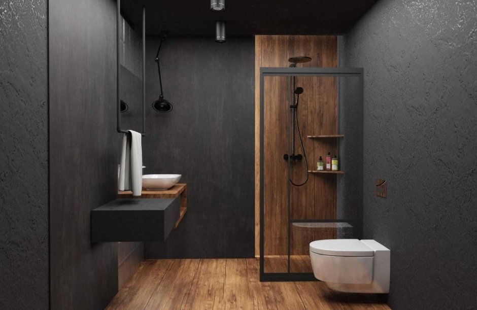 Black Wood Bath Design