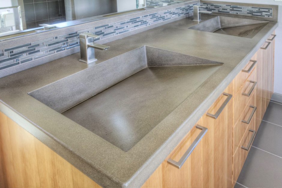 Кухонная столешница из бетона