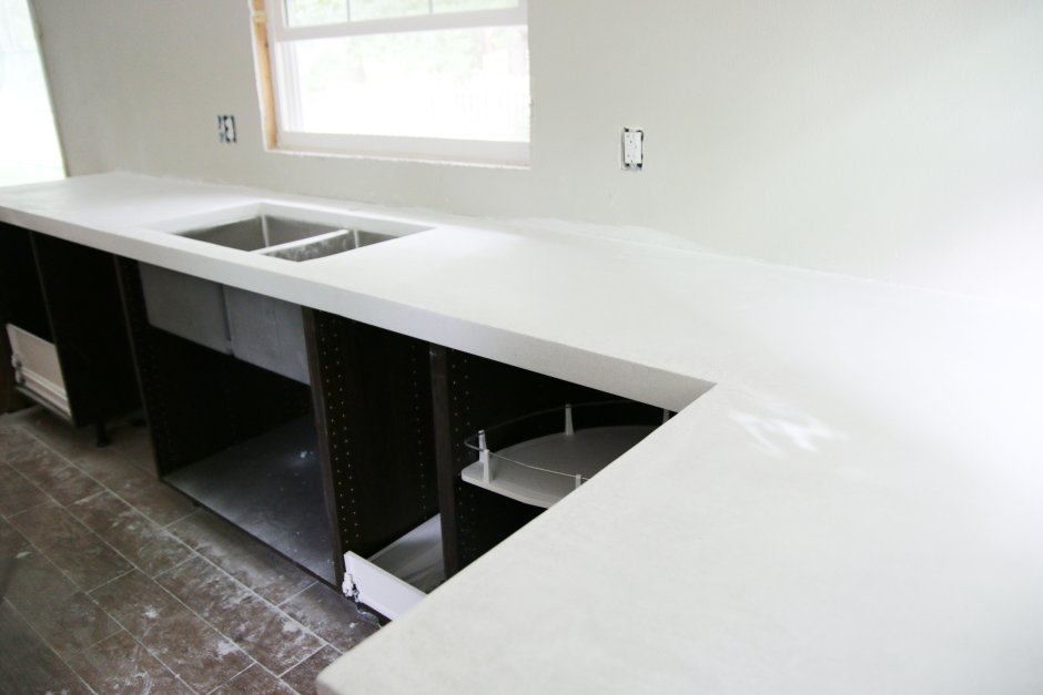 Столешница для кухни из бетона